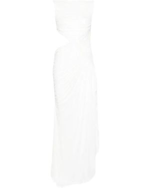 Christopher Esber Theia Ruched Cutout Dress - White