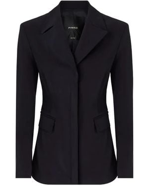 Pinko Notched-Lapel Single-Breasted Blazer - Blue