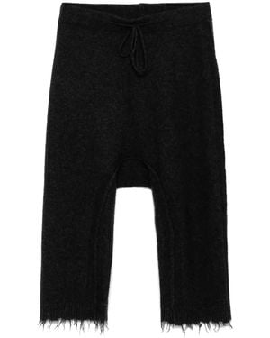 Rundholz Pantalon En Maille À Coupe Courte - Noir