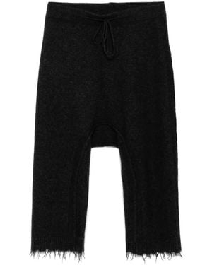 Rundholz Knitted Cropped Trousers - Black