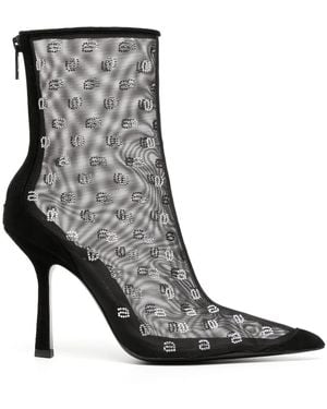 Alexander Wang Delphine 105 Crystal Boot - Black