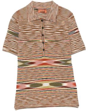 Missoni ストライプ ポロシャツ - グリーン