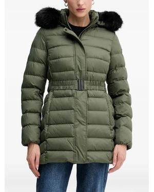 Geox Catria Jas Met Ceintuur - Groen