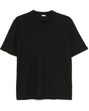 Malo Gestricktes T-Shirt - Schwarz