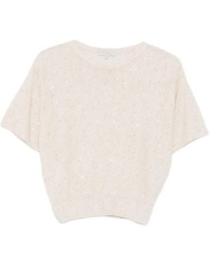 Antonelli Zagara sequin-embellished top - Weiß