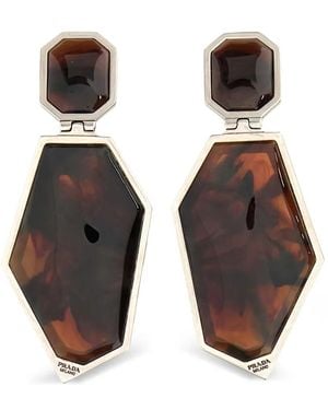 Prada Orecchini Con Gemme - Metallizzato