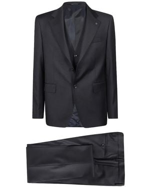 Tagliatore Three-Piece Wool Suit - Black