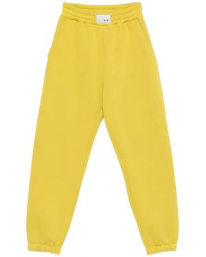 THE M.. Honey Logo-Patch Track Pants - Yellow