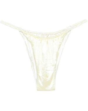 Isa Boulder Twist Strap Bikini Bottom - White