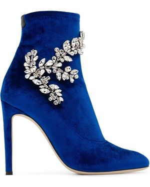 Giuseppe Zanotti Stiefeletten Mit Kristallen - Blau