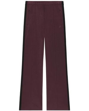 Courreges Logo-Embroidered Side-Stripe Track Pants - Purple