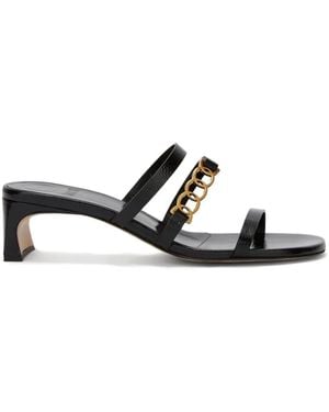 Odissi Juliet Strap Leather Sandals - White