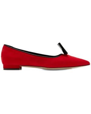 Manolo Blahnik Buckle-Detail Ballet Flats - Red