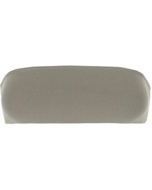 Max Mara Geripptes Bandeau-Top - Grau
