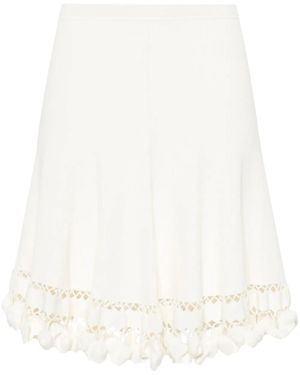 Ulla Johnson Danica Ribbed-Knit Short Skirt - White