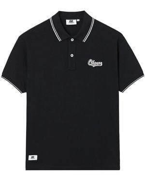 Chocoolate Polo En Coton À Détail De Logo - Black
