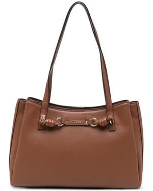 Guess Logo-Plaque Knotted-Detail Tote Bag - Brown
