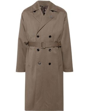 Lardini ブローチディテール コート - ナチュラル