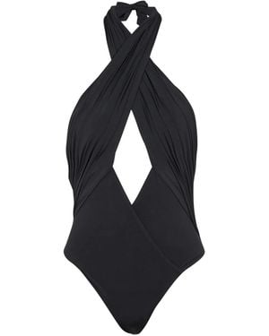 Balmain Halterneck Swimsuit - Blue