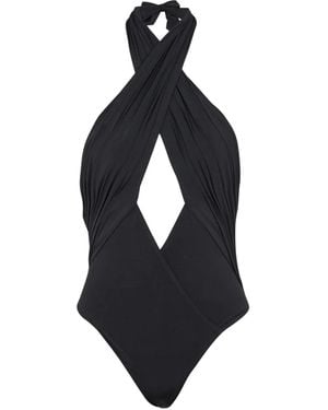 Balmain Halterneck Swimsuit - Blue