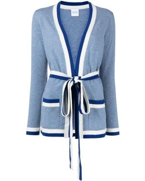 Madeleine Thompson Cardigan À Taille Ceinturée - Bleu