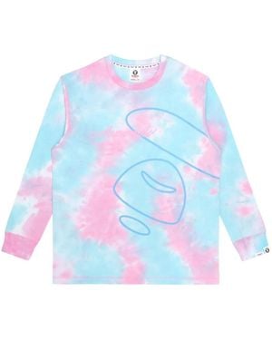 Aape By A Bathing Ape Moonface Tie-Dye T-Shirt - White
