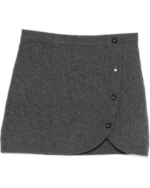 THE GARMENT Como Minirock mit Zopfmuster - Grau