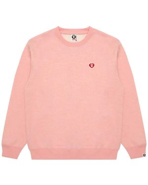 Aape By A Bathing Ape Logo-Patch Sweatshirt - Pink