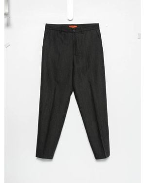 Barena Herringbone-Weave Straight-Leg Pants - Black
