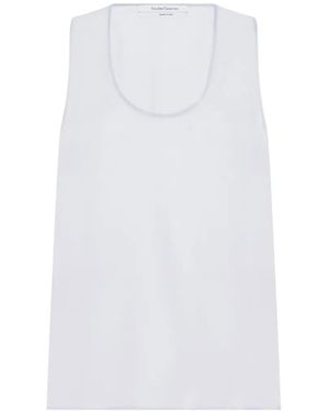 Another Tomorrow Cocoon Silk Top - White