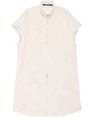 Julius Creased Short-Sleeve Coat - White