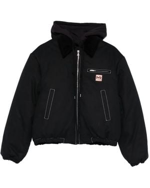 MERYLL ROGGE Hooded Contrast Coat - Black