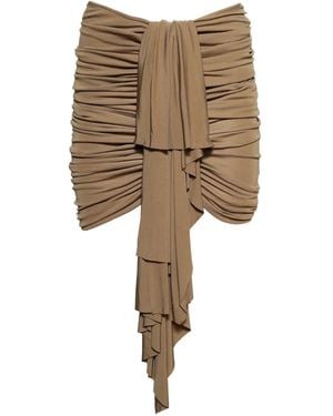 Christopher Esber Ruched Mini Skirt - Natural