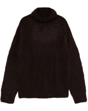 Uma Wang Turtleneck Fluffy Jumper - Black