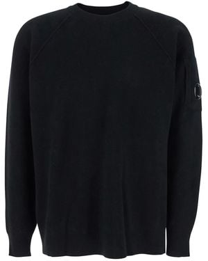 C.P. Company Raglan-Sleeve Lens-Pocket Jumper - Blue