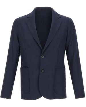Devore Single-Breasted Brushed-Finish Blazer - Blue