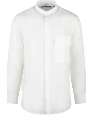 Low Brand Collarless Shirt - White