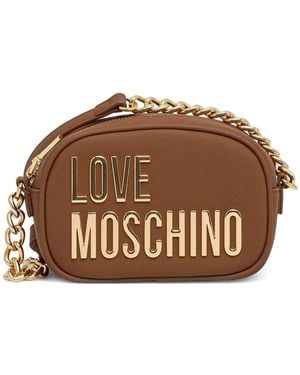 Love Moschino Logo-Lettering Crossbody Bag - Brown