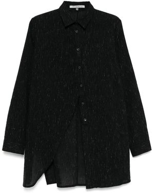 CHIAHUNG SU Camisa asimétrica a rayas - Negro