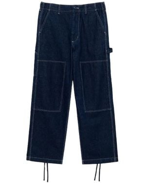 Roy Rogers Contrast-Stitch Carpenter Jeans - Blue