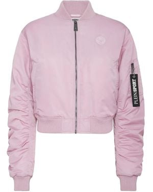 Philipp Plein Icon-Detail Zip-Up Bomber Jacket - Pink