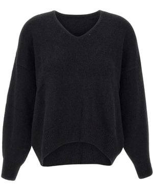 BOSS Jersey Fondyssa con cuello en V - Azul