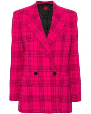 HUGO Checked Jacket - Pink
