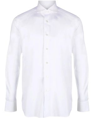 Xacus Spread-Collar Cotton Shirt - White
