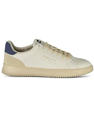 Avirex Logo-Print Panelled Trainers - White