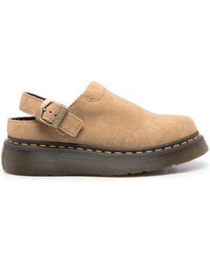 Dr. Martens Laketen Suede Flatform Mules - Brown