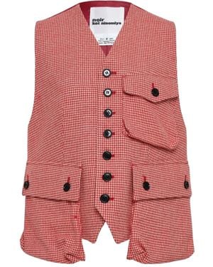 Noir Kei Ninomiya Pattern Waistcoat - Pink