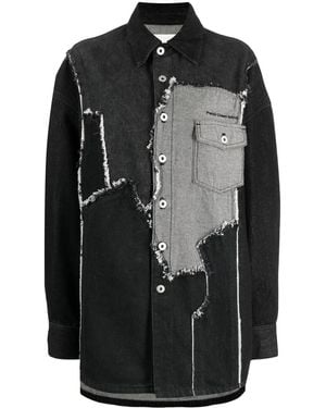 Feng Chen Wang Oversized Denim Shirt - Black