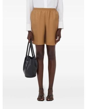Loulou de Saison Zinia Elasticated-Waist Shorts - Natural