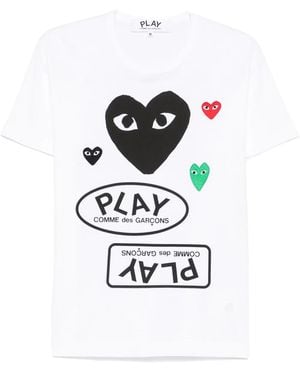 COMME DES GARÇONS PLAY Heart-Patch T-Shirt - White